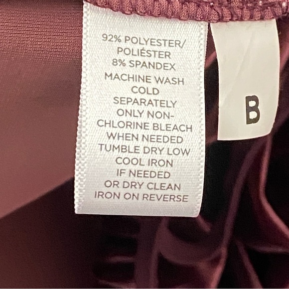 NEW Loft Velour Top Plum Short Sleeve Drawstring Waist Sz XL - Picture 6 of 9